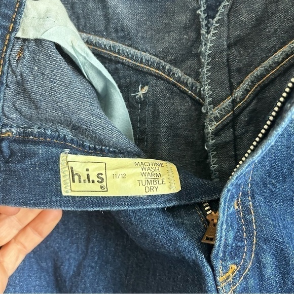 Vintage 1970’s Original Chic By H.I.S Denim Jean Skirt High Waist Hippie Retro - Picture 7 of 7